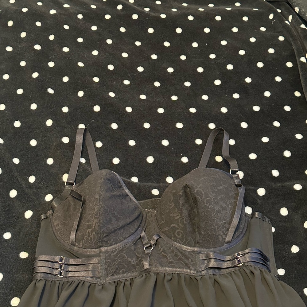 Torrid Black babydoll lingerie - Picture 2 of 7